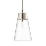 Wentworth Pendant - Polished Nickel / Clear