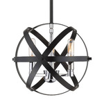 Cavallo Pendant - Black / Chrome