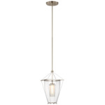 Ovalle Lantern Pendant - Antique Nickel / Clear