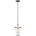 Ovalle Lantern Pendant - Bronze / Clear