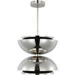 Shanti Double Pendant - Polished Nickel