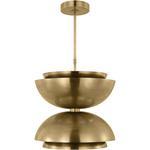 Shanti Double Pendant - Natural Brass