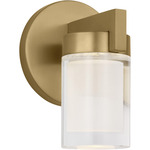 Esfera Small Wall Sconce - Natural Brass / Crystal