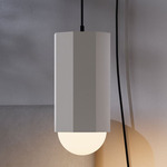 Hex Light Pendant - White / Frosted