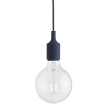 E27 Pendant - White / Midnight Blue