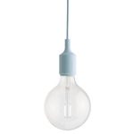 E27 Pendant - White / Light Blue