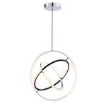 Trilogy Pendant - Polished Nickel / Black