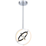 Trilogy Pendant - Polished Nickel / Black