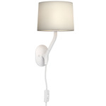 Arbor Plug-In Wall Sconce - Matte White / White