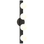 Cabaret Bathroom Vanity Light - Matte Black / White