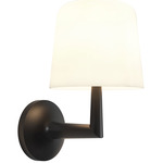 Ella Wall Sconce - Matte Black / White