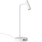 Enna Desk Lamp with USB Port - Matte White