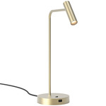 Enna Desk Lamp with USB Port - Matte Gold