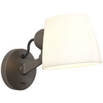 Imari Adjustable Wall Sconce - Bronze / White