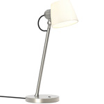 Imari Desk Lamp - Matt Nickel / White
