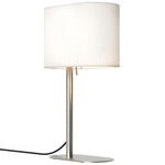 Venn Table Lamp - Matt Nickel / White