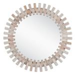 Diza Round Mirror - Whitewash / Mirror