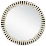 Arvi Round Mirror - Black / Natural / Mirror