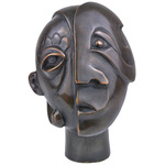 Cubist Head Sculpture - Bronze