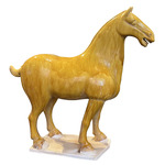 Tang Dynasty Horse Sculpture - Persimmon