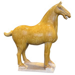 Tang Dynasty Horse Sculpture - Persimmon
