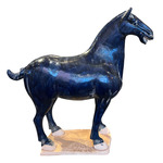 Tang Dynasty Horse Sculpture - Blue