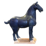 Tang Dynasty Horse Sculpture - Blue