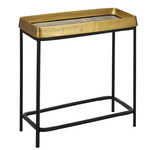 Tanay Side Table - Black / Brass