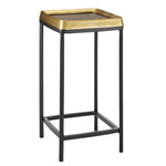 Tanay Accent Table - Black / Brass
