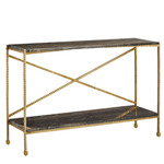 Flying Console Table - Gold / Natural