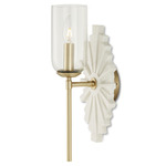 Benthos Wall Sconce - Brass / White / Clear