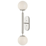 Barbican Wall Sconce - Polished Nickel / White