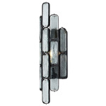 Centurion Wall Sconce - Satin Black / Clear