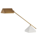 Repertoire Desk Lamp - Antique Brass / White