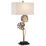 Heirloom Table Lamp - Antique Brass / Black / Off White