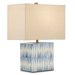 Nadene Table Lamp - Blue / White / Light Beige Linen