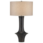 Silvestri Table Lamp - Black / Natural Linen