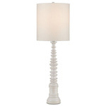 Malayan Table Lamp - Whitewash / White