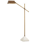 Repertoire Floor Lamp - Antique Brass / White