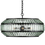 Centurion Chandelier - Satin Black / Clear