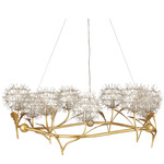 Dandelion Chandelier - Contemporary Gold & Silver Leaf