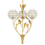 Dandelion Pendant - Contemporary Gold Leaf/ Contemporary Silver L