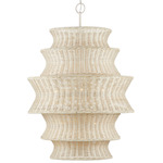 Phebe Tiered  Chandelier - Vanilla / Bleach