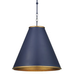 Pierrepont Pendant - Dark Blue / Dark Blue / Gold