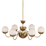 Mirasole Chandelier - Gold Leaf / White