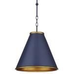 Pierrepont Pendant - Dark Blue / Dark Blue / Gold