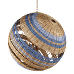 Senjyo Tilted Orb Chandelier - Khaki / Blue