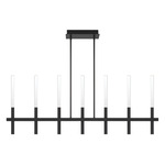 Benicio 7-Light Linear Chandelier - Black / Clear