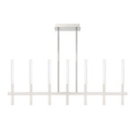 Benicio 7-Light Linear Chandelier - Nickel / Clear