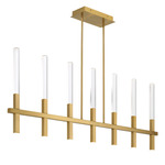 Benicio 7-Light Linear Chandelier - Gold / Clear